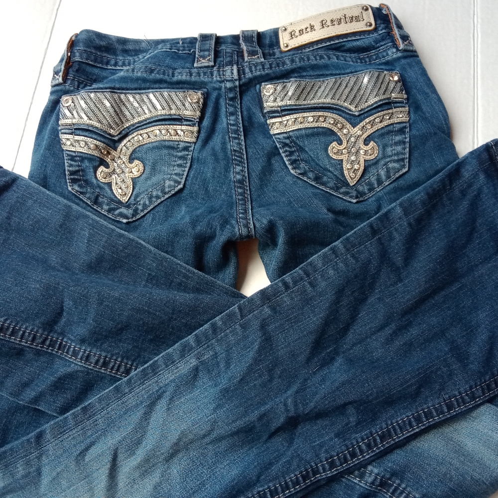 Rock revival 27x34 boot cut Larry jeans
